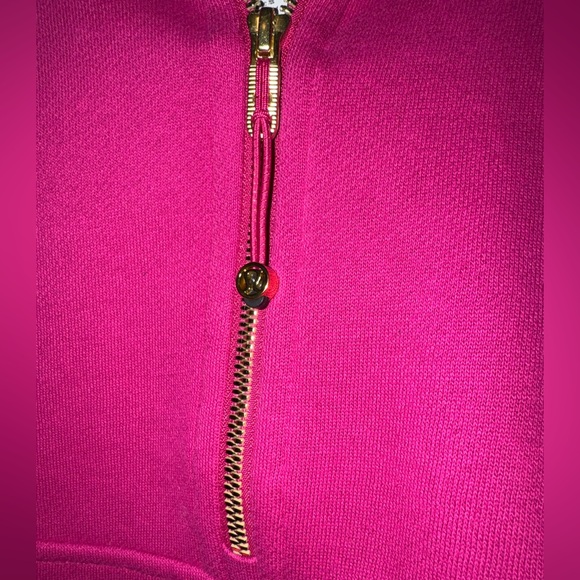 NWT -Lululemon Scuba Oversized 1/2 Zip Hoodie in Ripened Raspberry/Gold (W3HTOS) - Picture 2 of 6